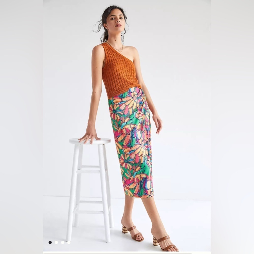 Farm Rio Getaway Midi Skirt  Size Small